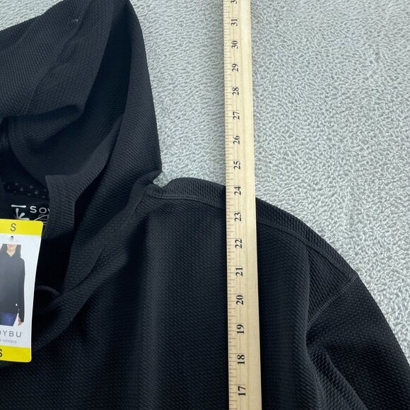 Soybu Textured Black Hoodie S Polyester/Spandex Womens Pullover NWT 3208 - Picture 7 of 10